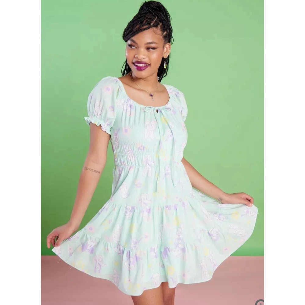 Her Universe Disney Mickey Mouse And Friends Pastel Spring Dress Size Small NEW
